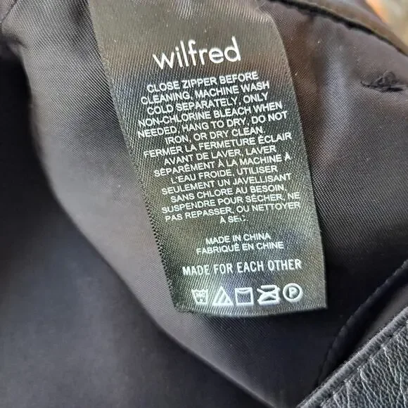 Aritzia Wilfred Melina Black Faux Leather Pant Size 4 High Rise Straight Leg - Picture 6 of 10